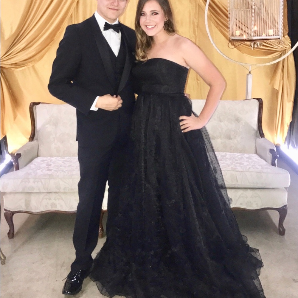 Sherri Hill Black Formal Prom Gown size 8
